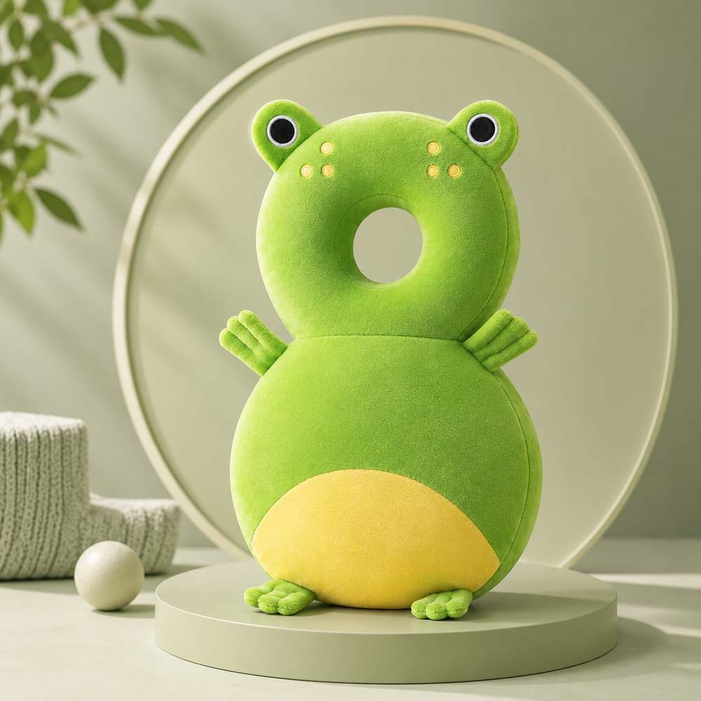 Baby wearing the LittleGuard cushion